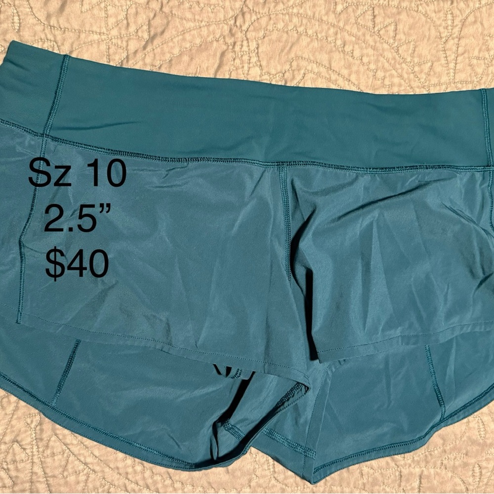 Lululemon Athletica Teal Athletic Shorts